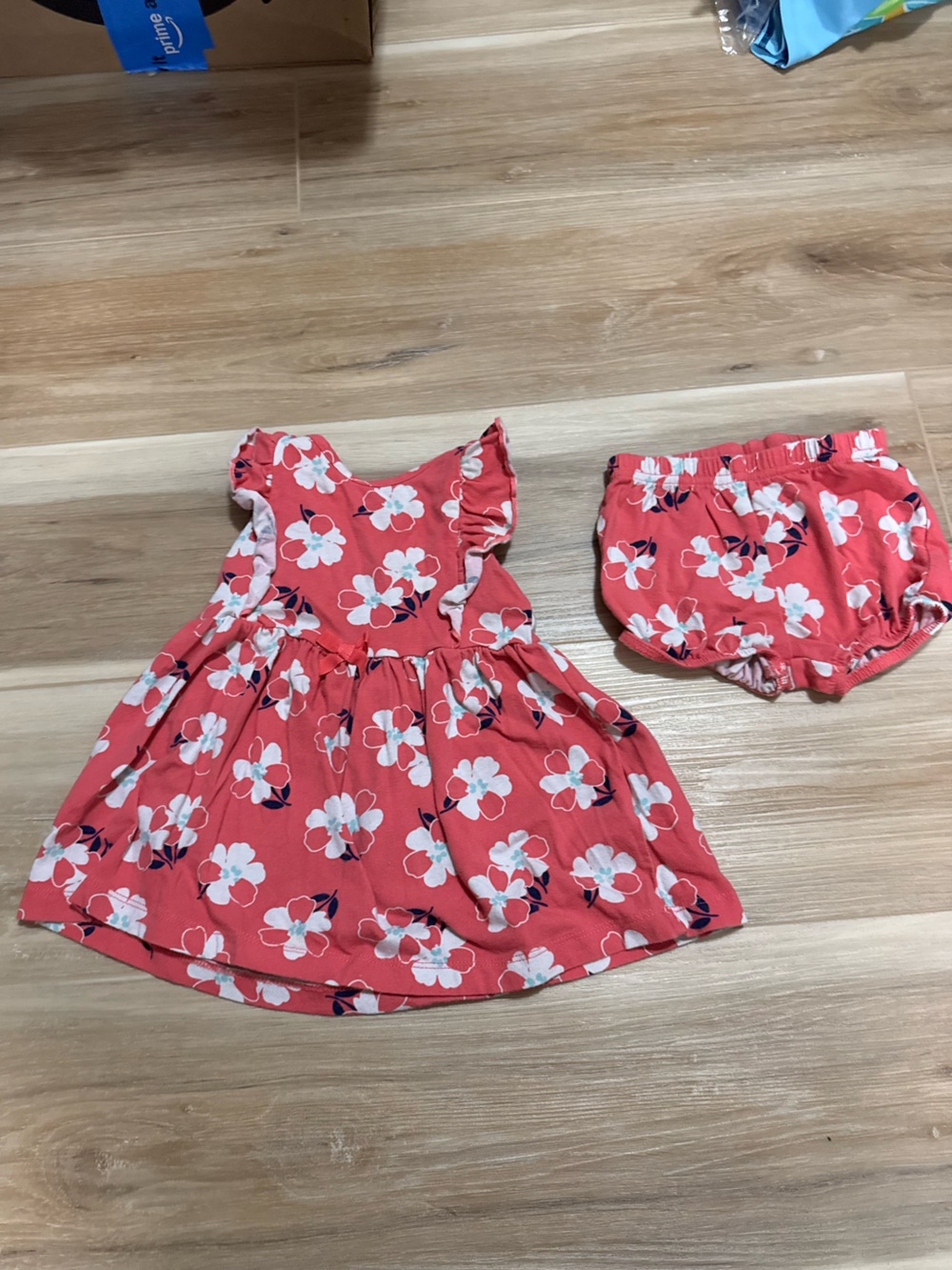 Carter’s floral pink dress and bloomers